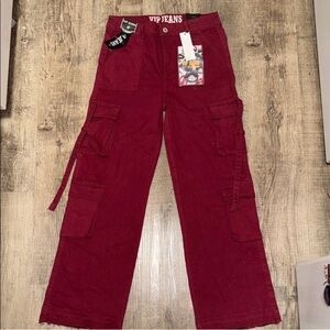 VIP Women's Red Cargo Jeans